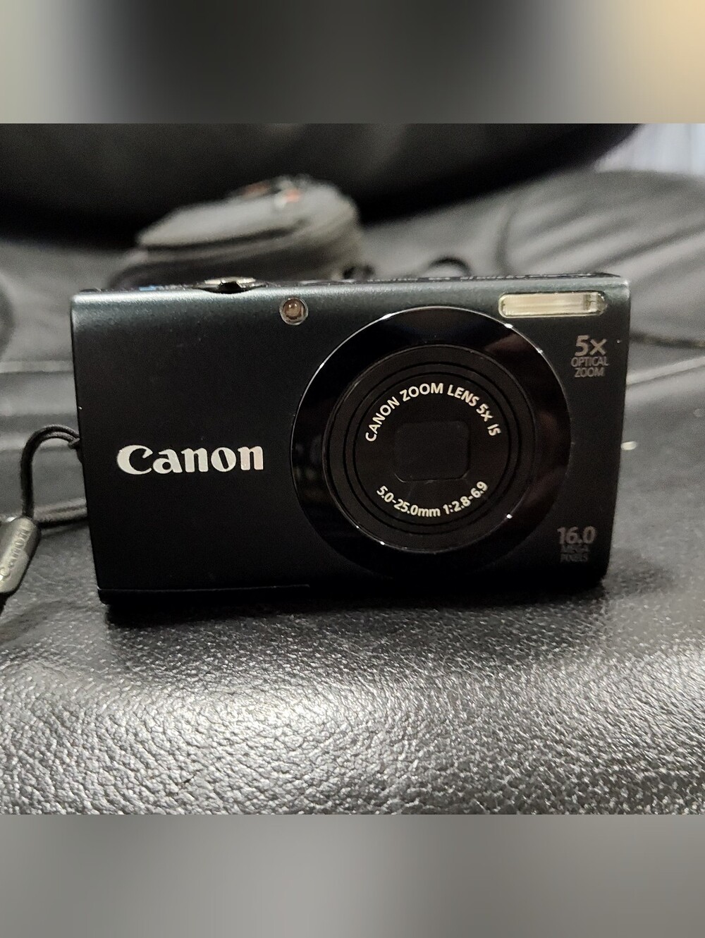 Canon PowerShot A3400 IS 16.0MP Digital Camera, Black, Includes Battery & Case
